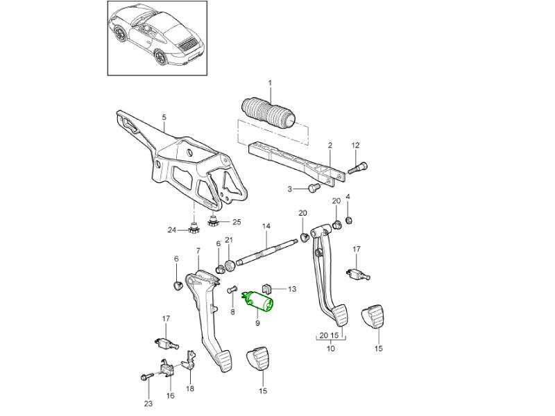 Porsche Clutch Pedal & Parts | Design911 Performance Pedal Assemblies ...