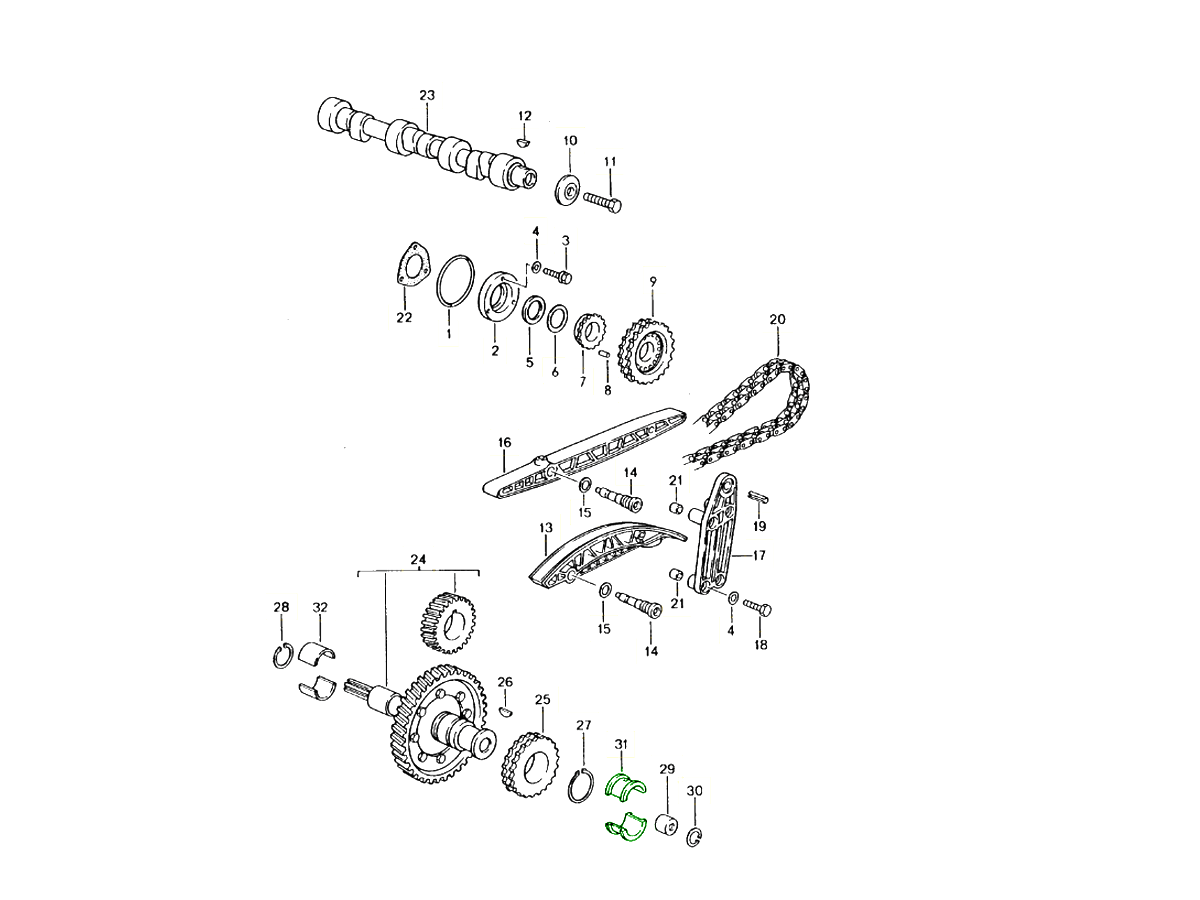Porsche 911 Thrust bearing for intermediate shaft 99610113780