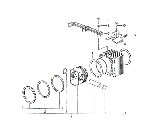 Gudgeon / piston pin circlip 23 x 1.6. Porsche 993 / 996 turbo / 997