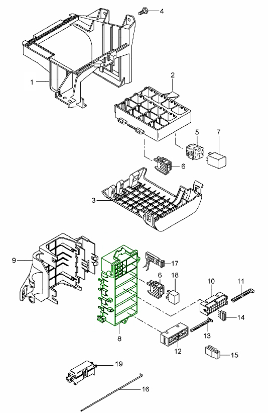 Porsche 997 fuse relay box 99761034000 - 99761034000 | Design 911