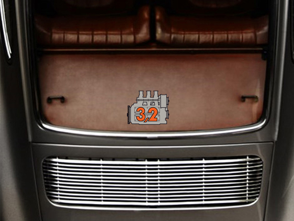 Rear Window 3.2L Engine Sticker for Porsche 911 - 9117011020032 ...