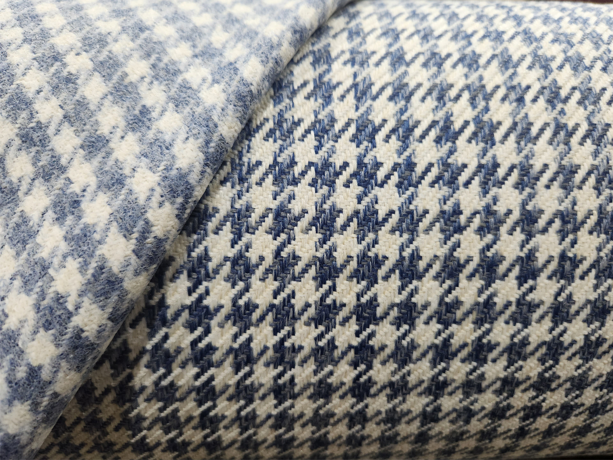 Pepita Porsche Houndstooth Classic Fabric Blue White PEPITA1006 