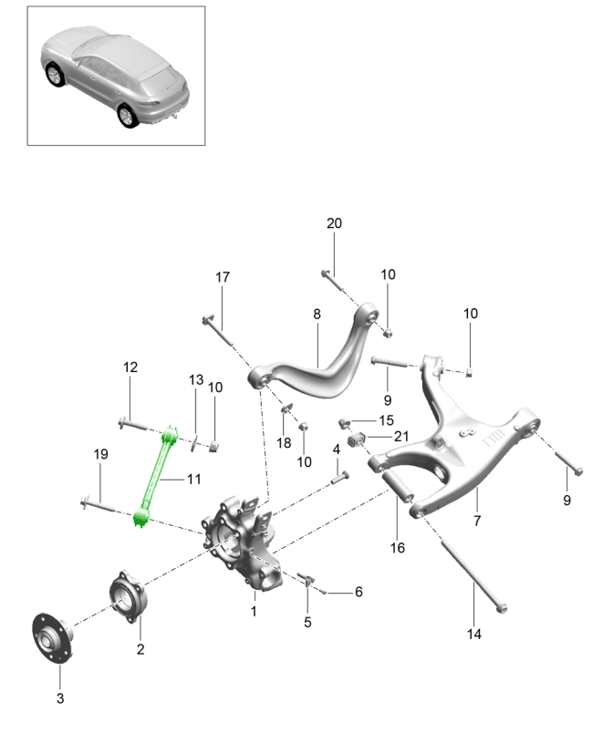 Porsche 95B Macan Track rod 8K0501529L PAB501529B Design 911